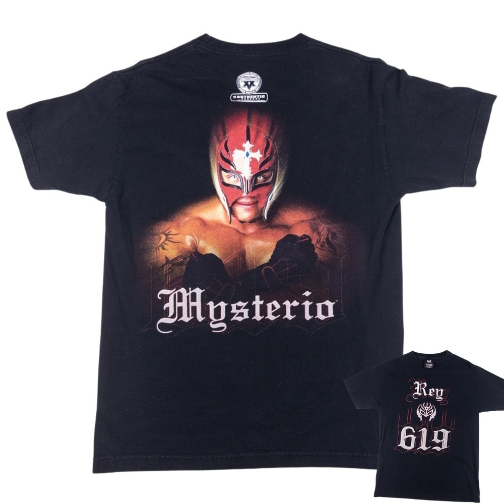WWE Rey‎ Mysterio T-Shirt Mens Medium Black Good WrestleMania XX 2003 Promo 619